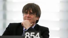 Former member of the Catalan government Carles Puigdemont looks on as he attends his first plenary session as member of the European Parliament in Strasbourg, France, January 13, 2020. REUTERS/Vincent Kessler [[[REUTERS VOCENTO]]] SPAIN-POLITICS/CATALONIA-EU