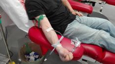 Un donante, en el Banco de Sangre y Tejidos de Aragón