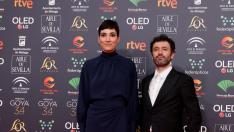 Isabel Peña junto a Rodrigo Sorogoyen en la alfombra roja de los Premios Goya 2020.