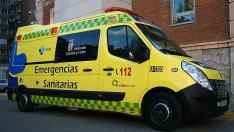 Ambulancia del 112 de Valladolid como la que se ha desplazado al lugar del accidente.