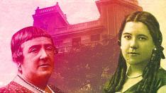 Montaje con Aurora Rodríguez Carballeira y su hja Hildegart, "la virgen roja", a la que mató a sangre fría