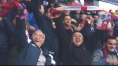 Imagen del vídeo con el que la SD Huesca ha felicitado San Jorge.