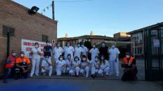 Las trabajadoras de la residencia de Sariñena podrán salir hoy del centro después de dos meses de confinamiento.