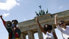 Manifestación en Berlin contra la violencia policial en EE. UU.