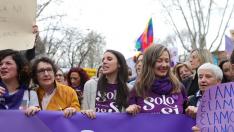 Irene Montero, durante la manifestación del 8-M.