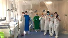 La Unidad de Cuidados Respiratorios Intermedios (UCRI) del Hospital Clínico de Zaragoza se creó a finales de marzo y se cerró el 31 de mayo. Fue la primera de este tipo en Aragón y en ella no hubo fallecidos.
