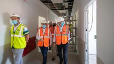 El alcalde de Zaragoza visita las obras del nuevo colegio de Atades