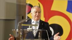 Miguel Gracia, en el acto de entrega de material de los guardas de refugios a los Greim de la Guardia Civil celebrado esta semana en la DPH..