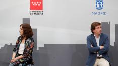 La presidenta de la Comunidad de Madrid, Isabel Díaz Ayuso, y el alcalde de Madrid, José Luis Martínez-Almeida en la presentación de Madrid Nuevo Norte.