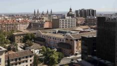 Vistas de Zaragoza desde la terraza del museo Pablo Serrano