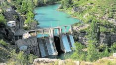 Imagen de la presa de Los Toranes, en el río Mijares, a su paso por Albentosa.