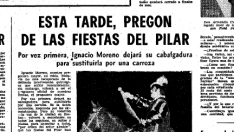 Ignacio Moreno, anunciando las fiestas a caballo.