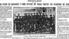 Guardias de Asalto, en imagen de Martín Chivite en el HERALDO de febrero de 1932
