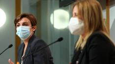 La directora general de Planificación y Equidad, Ana Montagud, y la jefa de servicio de Equidad e Inclusión, Isabel, Tolosana, en la rueda de prensa celebrada este miércoles