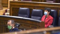 Isabel Celaá, este jueves durante el debate sobre la ley de Educación.