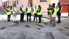 Javier Lámbán ha visitado este sábado los trabajos de excavación de la necrópolis de Tauste.
