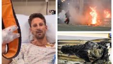 Romain Grosjean en el hospital tras su accidente en Barein