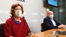 María Victoria Broto y José Antonio Jiménez este miércoles en rueda de prensa
