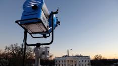 Las cámaras ya están preparadas en el exterior de la Casa Blanca