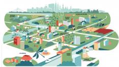 Una imagen del plan de estrategia de las infraestructuras verdes de Zaragoza.