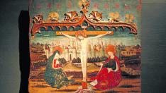 Tabla del Calvario. Esta pintura sobre tabla del siglo XV, atribuida a PedroGarcía de Benabarre, se encuentra en exposición permanente en el Museo de Lérida. Es una de las más valiosas y está catalogada como BIC.
