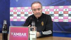 Juan Ignacio Martínez 'Jim', a primera hora de la tarde de este viernes, en la rueda de prensa previa al viaje a Oviedo.