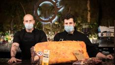 Marcos Alcubierre y Alejandro García, cocineros del restaurante Saucco, de Zaragoza.