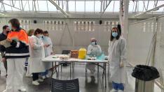 Imagen del trabajo en el centro de salud de Tarazona, una de las localidades más afectadas por el virus actualmente en Aragón.