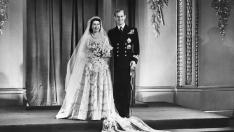 Imagen de la boda de Isabel II y Felipe de Edimburgo