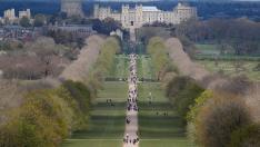 Decenas de personas se acercaron al castillo de Windsor.