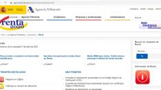 Página web de la Agencia Tributaria.