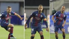 Ferreiro, Pulido y Mikel Rico, los capitanes de la SD Huesca.