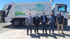 Acto de presentación de la nueva flota de camiones de recogida de residuos de la Comarca de La Ribagorza