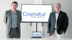 David Segarra y Pedro Melendo, dos de los socios de la consultora Coanatur, que tiene las oficinas en La Terminal de Zaragoza