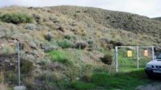 Vallado en una de las zonas de acceso restringido en Palomares (Cuevas del Almanzora, Almería.