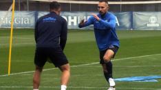 Ferreiro, durante un entrenamiento de la semana pasada.