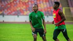 Nwakali, durante un entrenamiento con la selección nigeriana.