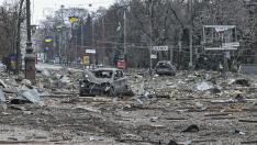 Zona de Járkov bombardeada este martes por las tropas rusas.