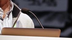 Fernando Simón durante su intervención en el XII Congreso SEMTSI en Pamplona.