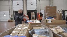 Transportes Callizo recoge material humanitario para Ucrania en sus tres delegaciones de Huesca (en imagen), Zaragoza y Teruel.