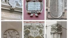 Algunos de los escudos, símbolos y elementos decorativos de conocidos edificios zaragozanos.