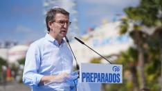 El presidente de la Xunta de Galicia, Feijoó, en un acto del PP en Santa Cruz de Tenerife este sábado