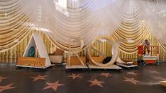 Preparativos de la ceremonia de los Oscars, que se celebrarán el próximo domingo en Los Ángeles.
