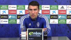Alberto Zapater, en la sala de prensa de la Ciudad Deportiva en este martes 29 de marzo.
