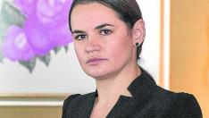 Svetlana Tijanóvskaya, líder de la oposición democrática bielorrusa exiliada en Lituania