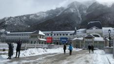 Nevada en Canfranc este sábado, 2 de abril.