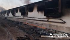 Incendio de una granja de cerdos en Pozuelo de Aragón.