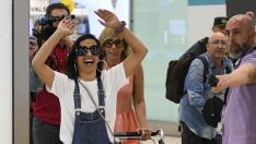Llegada de Chanel al aeropuerto de Barajas