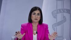 La ministra de Sanidad, Carolina Darias, comparece tras la reunión del Consejo de Ministros.