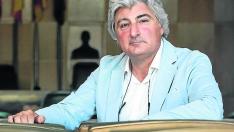 César Azcárate, en el Ayuntamiento de Zaragoza.